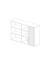 Aufsatzschrank MULTI M pro 272629, abschlie&szlig;bar, 2x3 OH, buche/alusilber, 160x111x42cm (BxHxT)