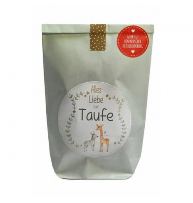 Wundert&uuml;te 63591 , "Taufe", 14x22cm (BxL), in Papiert&uuml;te