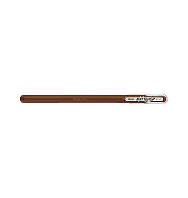 Mattehop Gelschreiber 0,5 mm, Schreibfarbe: braun