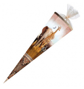Schultüte Safari 85,0 cm braunweiß