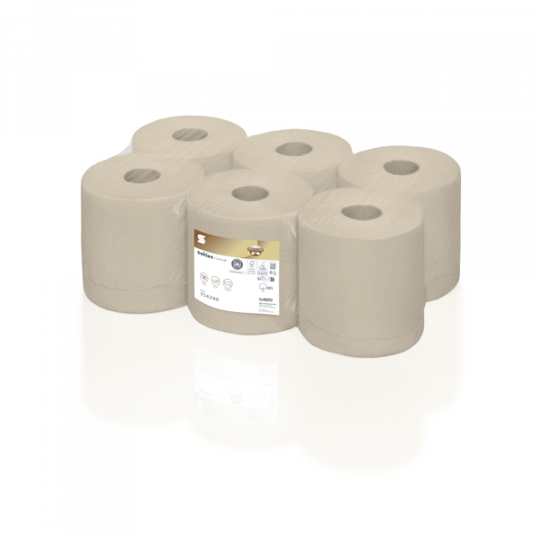 4000735354429 - Rollenhandtücher Satino PureSoft Centerfeed 314290 Innenabrollung 2-lagig soft beige Recyclingpapier 4000735354429 6 Stück