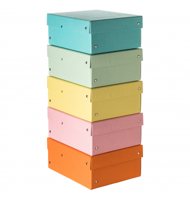 Aufbewahrungsbox PureBox Pastell 22001968, Pappe farbig sortiert