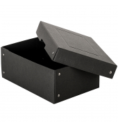 Aufbewahrungsbox PureBox Black 22001720, mit Deckel, au&szlig;en 18x10x25cm, Pappe schwarz