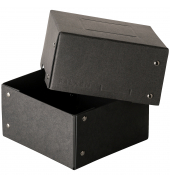 Aufbewahrungsbox PureBox Black 22001744, mit Deckel, au&szlig;en 16x8,5x16cm, Pappe schwarz