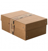 Aufbewahrungsbox PureBox Nature 22001816, mit Deckel, au&szlig;en 18x10x25cm, Pappe natronbraun