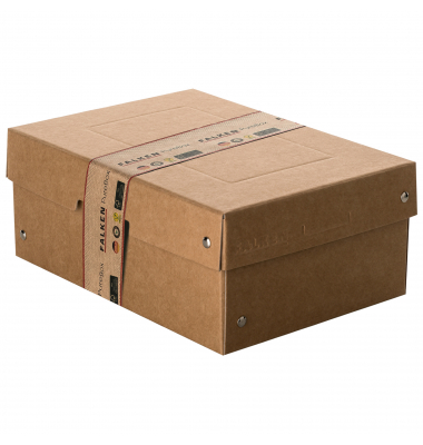 Aufbewahrungsbox PureBox Nature 22001816, mit Deckel, au&szlig;en 18x10x25cm, Pappe natronbraun