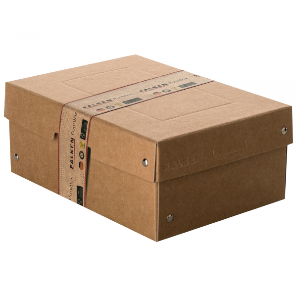4014481245627 - Archivbox PureBox Nature A5 für bis zu 1250 Blatt mit Beschriftungsfeld L 250 x B 180 x Füllhöhe 100 mm FSC®-Pappe braun