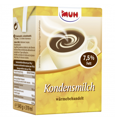 Kondensmilch 431621, 7,5% Fett, 16x 340ml, im Tetrapack