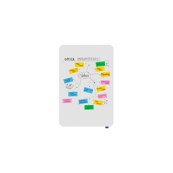 8713797108485 - Whiteboard Essence für die Wandmontage im Hochformat B 1000 x H 1500 mm Stahl weiß emailliert magnethaftend inkl Befestigungsmaterial