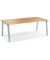 Konferenztisch 280981, 73,5cm (H), 200x100cm (BxT), 8 Personen, rechteckig, buche / silber