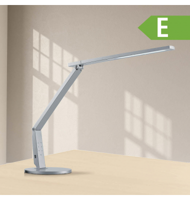 LED-Schreibtischlampe VENEZIA, silber, mit Standfuß, dimmbar