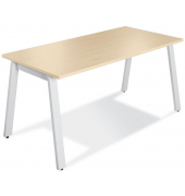 Konferenztisch DESKIN RIO, 73,5cm (H), 120x80cm (BxT), 6 Personen, rechteckig, ahorn / wei&szlig;