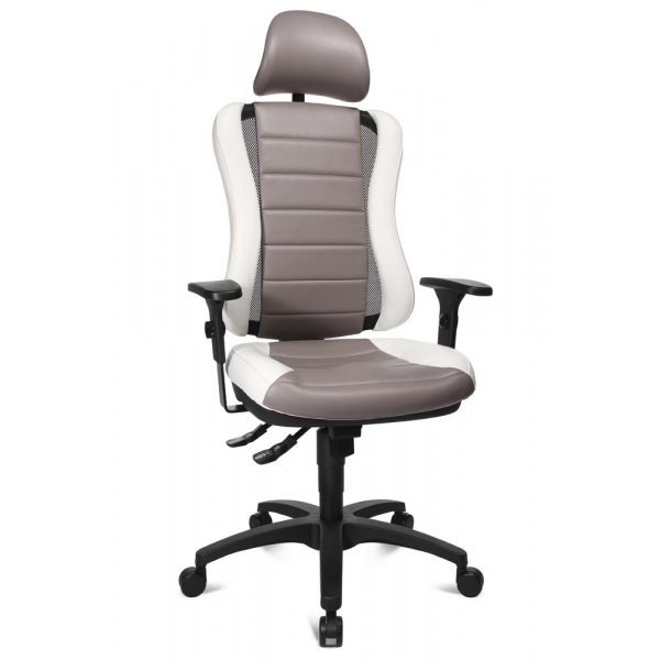 4251635657442 - Chefsessel RACE weiß grau schwarz bis 110kg mit Kopfstütze 4251635657442 Deskin 4251635657442 - Chefsessel RACE weiß grau schwarz bis 110kg mit Kopfstütze 4251635657442 Deskin