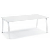 Konferenztisch DESKIN RIO, 73,5cm (H), 200x100cm (BxT), 8 Personen, rechteckig, wei&szlig; / wei&szlig;