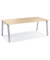 Konferenztisch 280982, 73,5cm (H), 200x100cm (BxT), 8 Personen, rechteckig, ahorn / silber