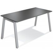 Konferenztisch 280983, 73,5cm (H), 200x100cm (BxT), 8 Personen, rechteckig, anthrazit / silber