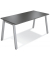 Konferenztisch 280983, 73,5cm (H), 200x100cm (BxT), 8 Personen, rechteckig, anthrazit / silber