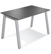 Konferenztisch 280973, 73,5cm (H), 120x80cm (BxT), 6 Personen, rechteckig, anthrazit / silber