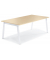 Konferenztisch DESKIN RIO, 73,5cm (H), 160x80cm (BxT), 6 Personen, rechteckig, ahorn / wei&szlig;
