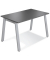 Konferenztisch 280978, 73,5cm (H), 160x80cm (BxT), 6 Personen, rechteckig, anthrazit / silber
