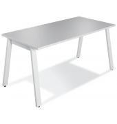 Konferenztisch 275608, 73,5cm (H), 160x80cm (BxT), 6 Personen, rechteckig, lichtgrau / weiß