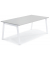 Konferenztisch 275613, 73,5cm (H), 200x100cm (BxT), 8 Personen, rechteckig, lichtgrau / weiß
