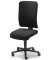 Bürodrehstuhl APERTO, schwarz / schwarz, bis 110kg, ohne Kopfstütze