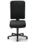 Bürodrehstuhl APERTO, schwarz / schwarz, bis 110kg, ohne Kopfstütze