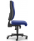 Bürodrehstuhl APERTO, blau / schwarz, bis 110kg, ohne Kopfstütze