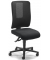 Bürodrehstuhl APERTO, schwarz/schwarz / schwarz, bis 110kg, ohne Kopfstütze