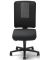 Bürodrehstuhl APERTO, schwarz/schwarz / schwarz, bis 110kg, ohne Kopfstütze