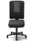 Bürodrehstuhl APERTO, schwarz/anthrazit / schwarz, bis 110kg, ohne Kopfstütze