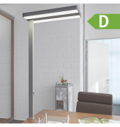 LED Tischaufbauleuchte aus Aluminium, silber