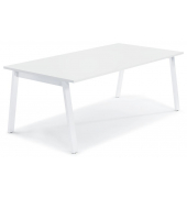Konferenztisch DESKIN RIO, 73,5cm (H), 120x80cm (BxT), 6 Personen, rechteckig, wei&szlig; / wei&szlig;