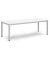 Besprechungstisch BASE-MODUL Q, 72cm (H), 200x80cm (BxT), 8 Personen, rechteckig, wei&szlig; / silber