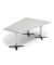 Konferenztisch 330283, 73,5cm (H), 200x80/141cm (BxT), 6 Personen, Trapezform, lichtgrau / chrom/anthrazit