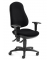 Bürostuhl BASE ART 70 PRO, schwarz / schwarz, mit Armlehnen, bis 110kg, ohne Kopfstütze