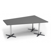 Konferenztisch DUBLIN, 73,5cm (H), 200x80/141cm (BxT), 6 Personen, Trapezform, anthrazit / chrom/anthrazit