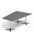 Konferenztisch 330284, 73,5cm (H), 200x80/141cm (BxT), 6 Personen, Trapezform, anthrazit / chrom/anthrazit