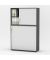 Aufsatzschrank MULTI M pro 333305, abschlie&szlig;bar, 2x2 OH, anthrazit/alusilber, 120x78x42cm (BxHxT)