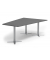 Konferenztisch 330274, 73,5cm (H), 200x80/41cm (BxT), 6 Personen, Trapezform, anthrazit / silber
