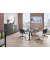 Konferenztisch 330274, 73,5cm (H), 200x80/41cm (BxT), 6 Personen, Trapezform, anthrazit / silber
