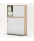 Aufsatzschrank MULTI M pro 333306, abschlie&szlig;bar, 2x2 OH, eiche hell/alusilber, 120x78x42cm (BxHxT)