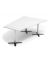 Konferenztisch 330286, 73,5cm (H), 200x80/141cm (BxT), 6 Personen, Trapezform, weiß / chrom/anthrazit
