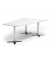 Konferenztisch 330286, 73,5cm (H), 200x80/141cm (BxT), 6 Personen, Trapezform, weiß / chrom/anthrazit