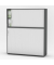 Aufsatzschrank MULTI M pro 333307, abschlie&szlig;bar, 2x2 OH, anthrazit/alusilber, 160x78x42cm (BxHxT)