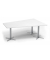 Konferenztisch 330276, 73,5cm (H), 200x80/141cm (BxT), 6 Personen, Trapezform, weiß / silber