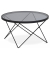 Beistelltisch, 45cm (H), 80x80cm (BxT), rund, schwarz / schwarz