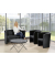 Beistelltisch, 45cm (H), 45x80x80cm (HxBxT) (BxT), rund, schwarz / schwarz