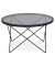 Beistelltisch, 45cm (H), 80x80cm (BxT), rund, schwarz / schwarz